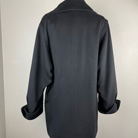 Vintage Gemini Double Breasted Black Wool Peacoat EUC - Picture 4 of 6